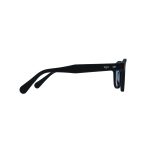 OVAL AMKA MATTE BLACK HANDMADE POLARISED BLUE - Image 3