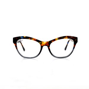 CAT EYE LAMINATED ACETATE HANDMADE SHELL LIGHT GREY