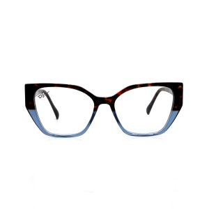 CAT EYE LAMINATED ACETATE HANDMADE SHELL LIGHT BLUE