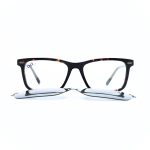 SQUARE OOG SHELL BROWN HANDMADE WITH POLARISED CLIP ON