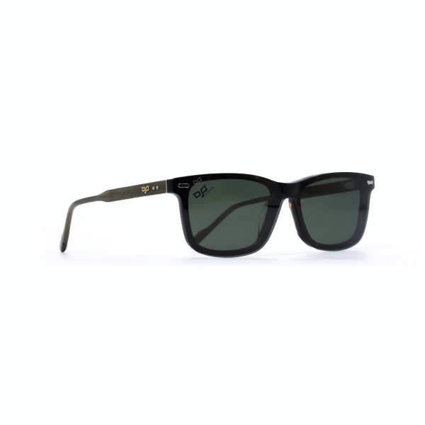 SQUARE OOG SHELL BROWN HANDMADE WITH POLARISED CLIP ON - Image 5