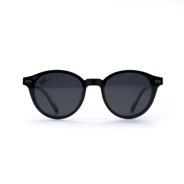 ROUND OOG SHINE BLACK HANDMADE WITH POLARISED CLIP ON - Image 4