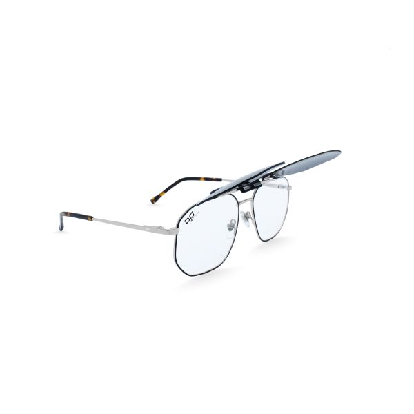 SQUARE OEIL POLARISED CLIP ON GOLD BLACK - Image 2