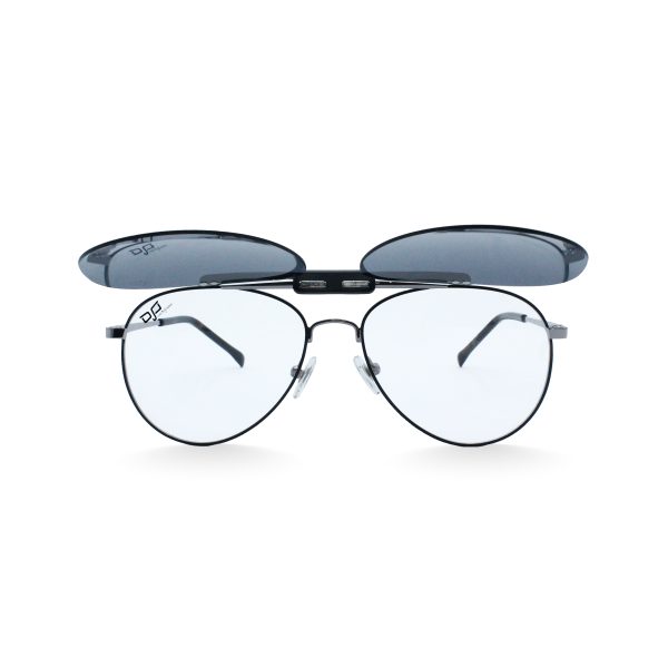 OVAL OEIL POLARISED CLIP ON GUN BLACK - Image 3