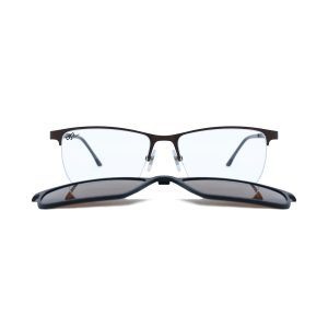 SQUARE OOG BRONZE POLARISED CARBON CLIP ON