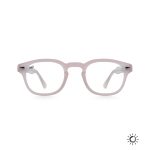 SQUARE PHOTOCHROMIC PINK TO GREEN FRAME AND CLEAR TO GREY LENSES