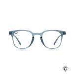 SQUARE PHOTOCHROMIC BLUE CLEAR TO BLUE FRAME AND CLEAR TO GREY LENSES