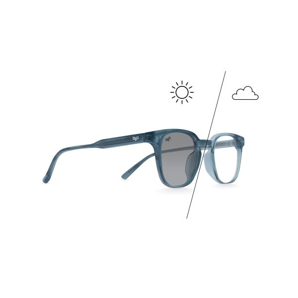 SQUARE PHOTOCHROMIC BLUE CLEAR TO BLUE FRAME AND CLEAR TO GREY LENSES - Image 5