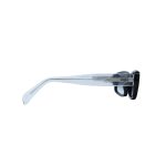 SQUARE BLACK FRAME WITH CLEAR TEMPLES AND BALCK LENSES - Image 3
