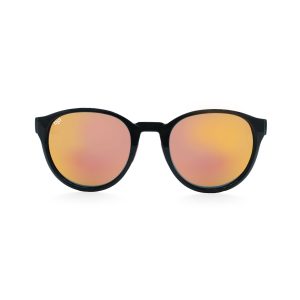 ROUND OLLO SHINE BLACK RED MIRROR POLARISED