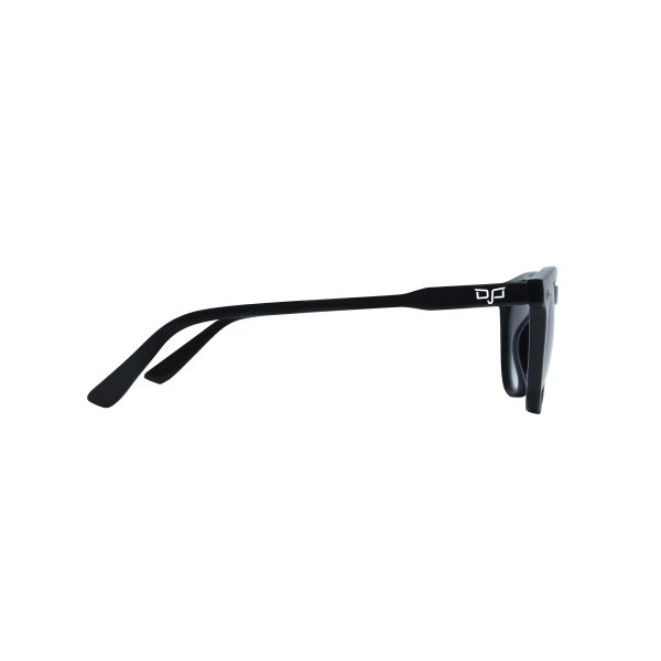 ROUND BLACK FRAME AND TEMPLES WITH BLACK LENSES - Image 3