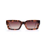 SQUARE CEIL SHELL BROWN WITH CLEAR TEMPLES