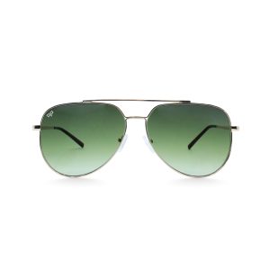 OVAL BEJI GOLD REVERSE ANGLE LENSES GREEN
