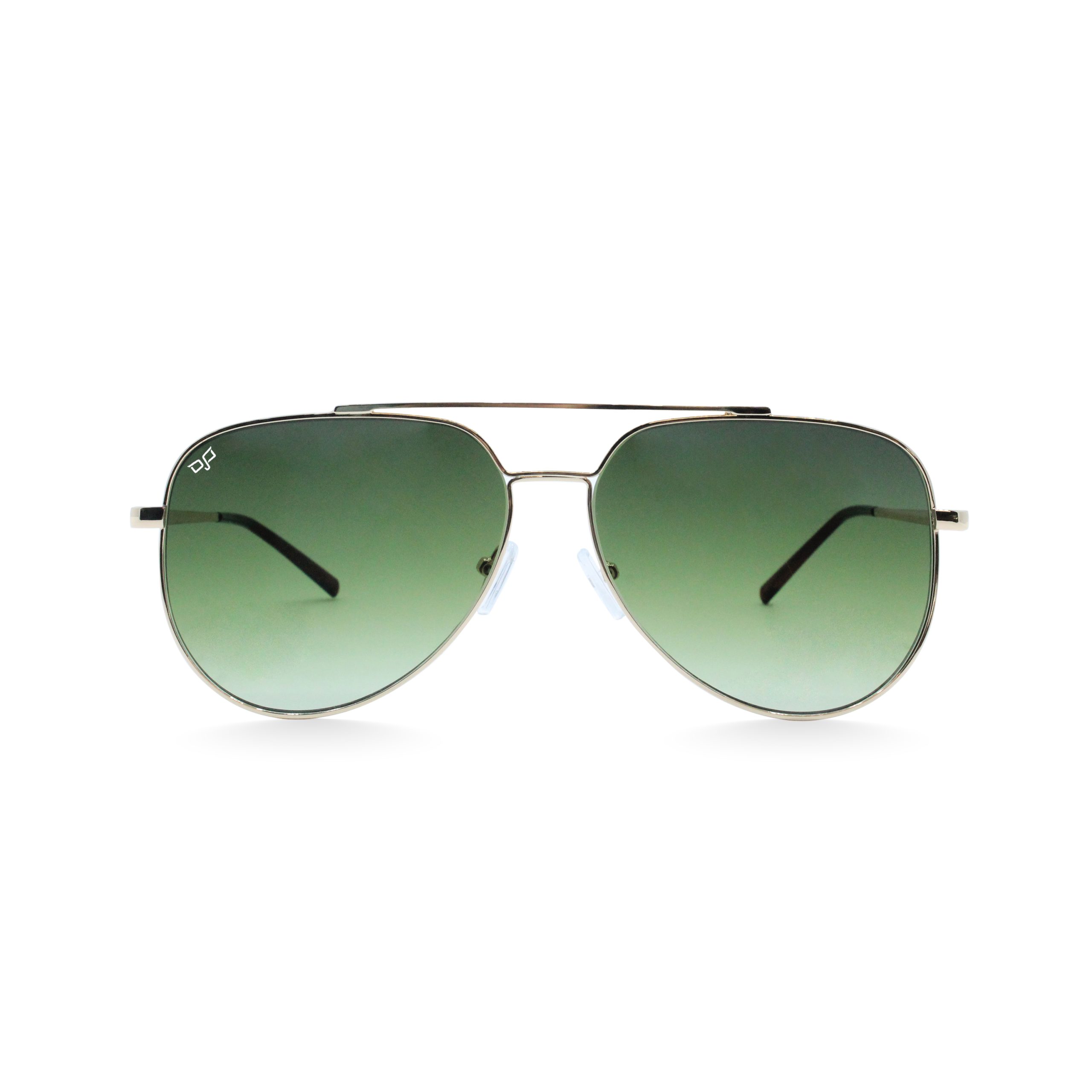 35OEV52073-A.jpg OVAL BEJI GOLD REVERSE ANGLE LENSES GREEN - Image 1