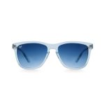 SQUARE CLEAR BLUE FRAME AND TEMPLES WITH BLUE LENSES
