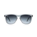 SQUARE CLEAR FRAME AND TEMPLES WITH BLACK LENSES