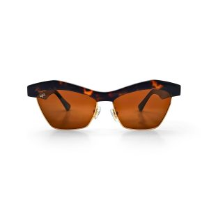 CAT EYE OJE BROWN SHELL POLARISED HANDMADE