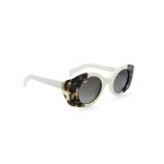 ROUND OJE CREAM SHELL BROWN POLARISED HANDMADE - Image 2