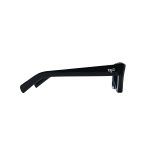 SQUARE HANDMADE BLACK FRAME WITH BLUE LENSES - Image 3