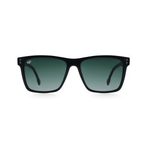 SQUARE ONCE BLACK GREEN POLARISED HANDMADE