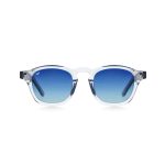 SQUARE CEIL TRANSPARENT GREY POLARISED BLUE  HANDMADE