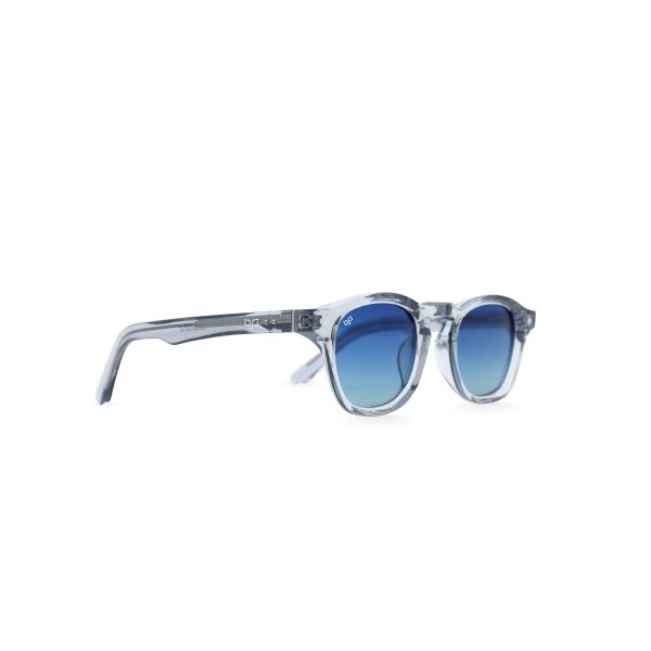 SQUARE CEIL TRANSPARENT GREY POLARISED BLUE  HANDMADE - Image 2