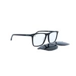 SQUARE OOG HANDMADE BLACK POLARISED CLIP ON - Image 2