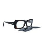 SQUARE OOG HANDMADE SHELL BROWN POLARISED CLIP ON - Image 2