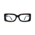 SQUARE OOG HANDMADE SHELL BROWN POLARISED CLIP ON - Image 3