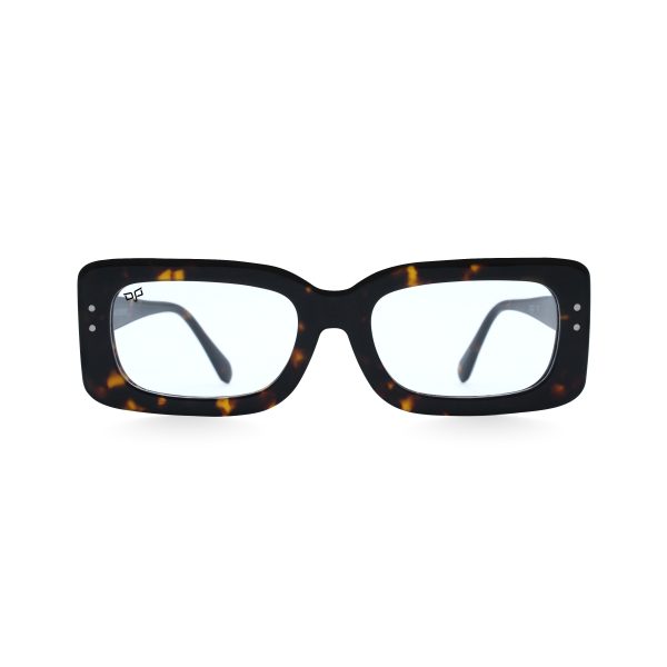 SQUARE OOG HANDMADE SHELL BROWN POLARISED CLIP ON - Image 3