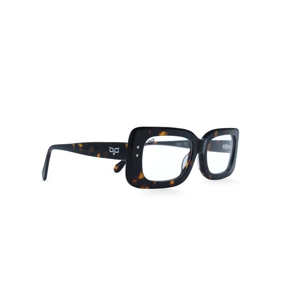 SQUARE OOG HANDMADE SHELL BROWN POLARISED CLIP ON - Image 5