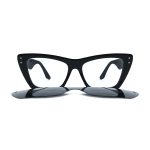 CAT EYE GHOV HANDMADE BLACK POLARISED CLIP ON