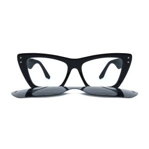CAT EYE GHOV HANDMADE BLACK POLARISED CLIP ON
