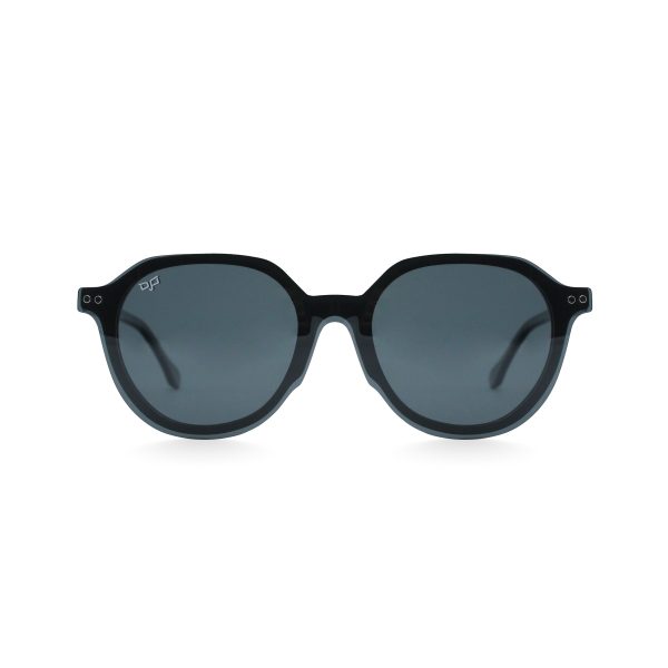 ROUND OOG HANDMADE BLACK POLARISED CLIP ON - Image 4
