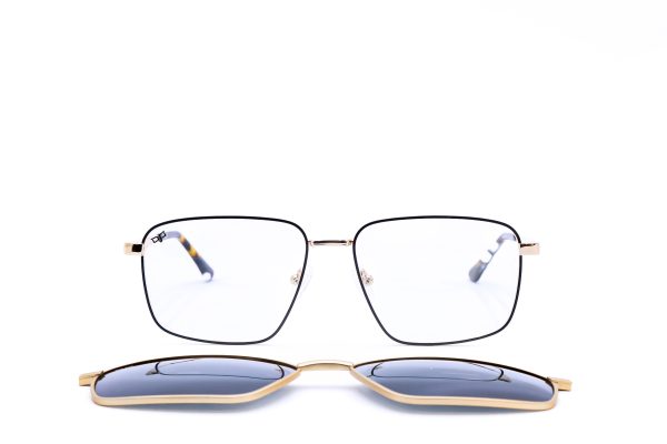 SQUARE OPTICAL FRAME WITH POLARISED CLIP ON - Image 5