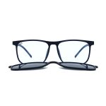 SQUARE GHOV HANDMADE BLACK BLUE POLARISED CLIP ON
