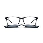 SQUARE GHOV HANDMADE BLACK POLARISED CLIP ON