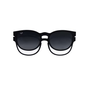CAT EYE MAKA BLACK POLARISED CLIP ON