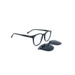 ROUND OOG HANDMADE BLACK POLARISED CLIP ON - Image 2