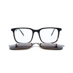 SQUARE OOG HANDMADE BROWN SHELL POLARISED CLIP ON