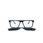 OVAL OOG HANDMADE BLACK POLARISED CLIP ON