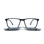 OVAL OOG HANDMADE BLACK POLARISED CLIP ON