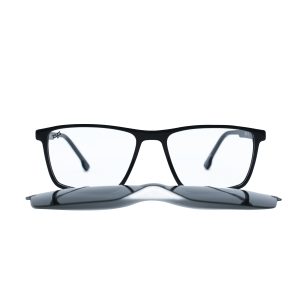 OVAL OOG HANDMADE BLACK POLARISED CLIP ON