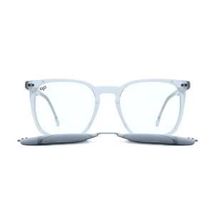 SQUARE GHOV HANDMADE CLEAR POLARISED CLIP ON