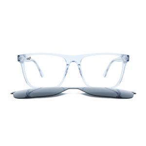 SQUARE GHOV HANDMADE CLEAR POLARISED CLIP ON