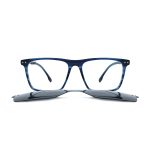 SQUARE GHOV HANDMADE BLUE CLEAR POLARISED CLIP ON