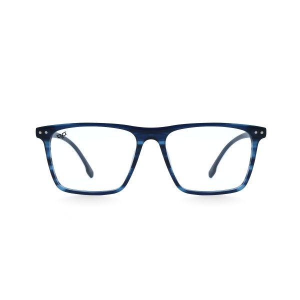 SQUARE GHOV HANDMADE BLUE CLEAR POLARISED CLIP ON - Image 3