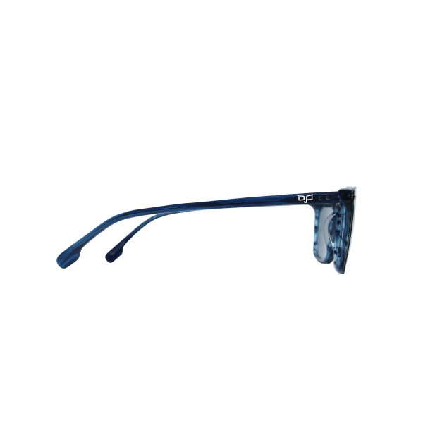 SQUARE GHOV HANDMADE BLUE CLEAR POLARISED CLIP ON - Image 6