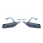SQUARE MAKA SILVER POLARISED CLIP ON
