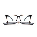 SQUARE MAKA SHELL BROWN POLARISED CLIP ON